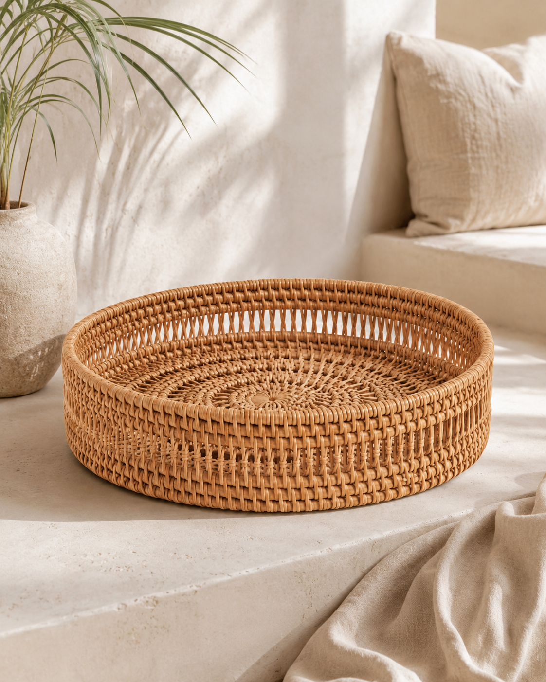 Round Woven Tray