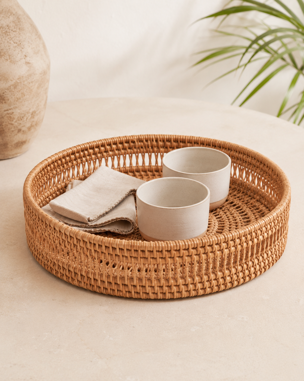 Round Woven Tray