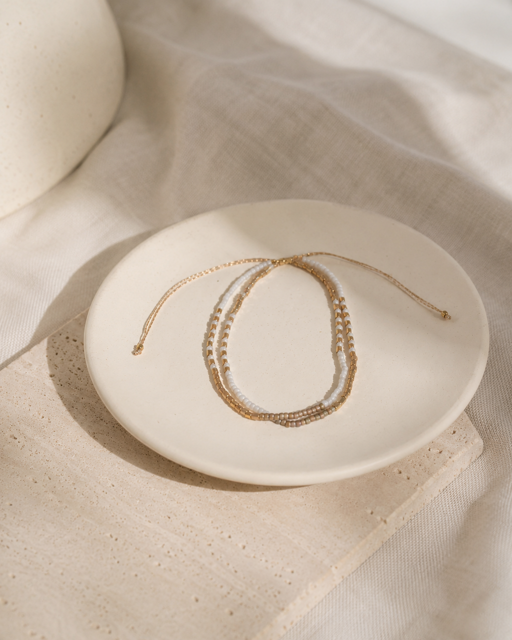 Golden Beaded Bracelet
