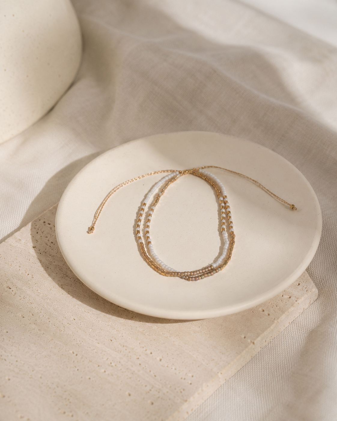 Golden Beaded Bracelet