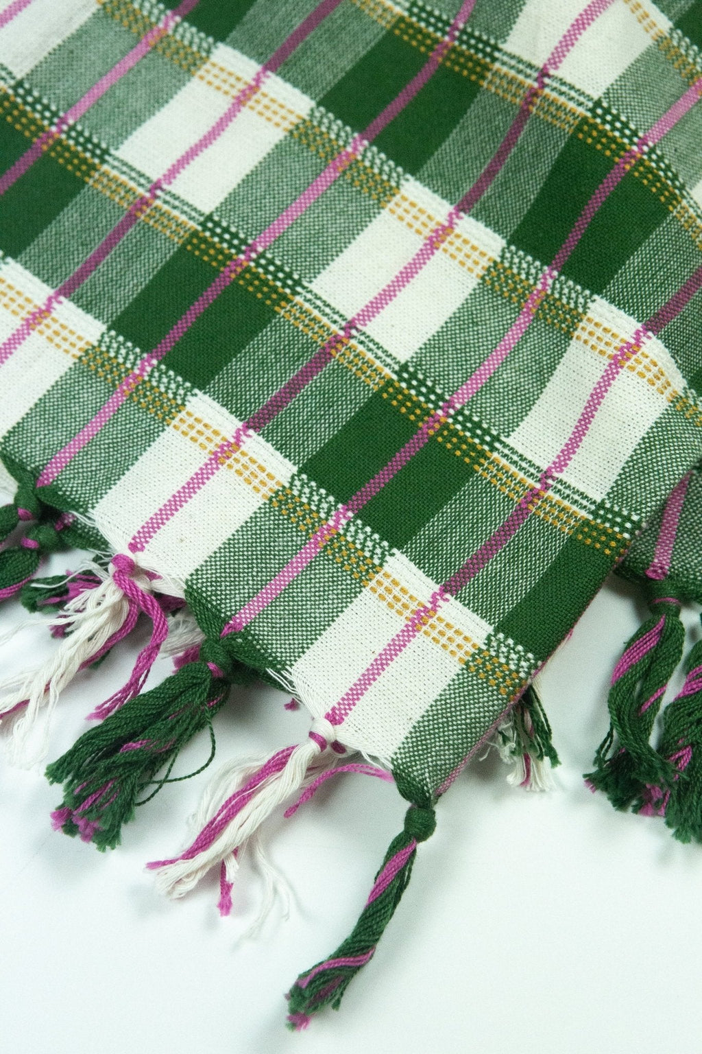 San Andres Gingham Forest & White Kitchen Towel