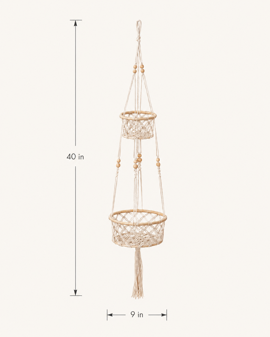 Macrame Hanging Wall Basket