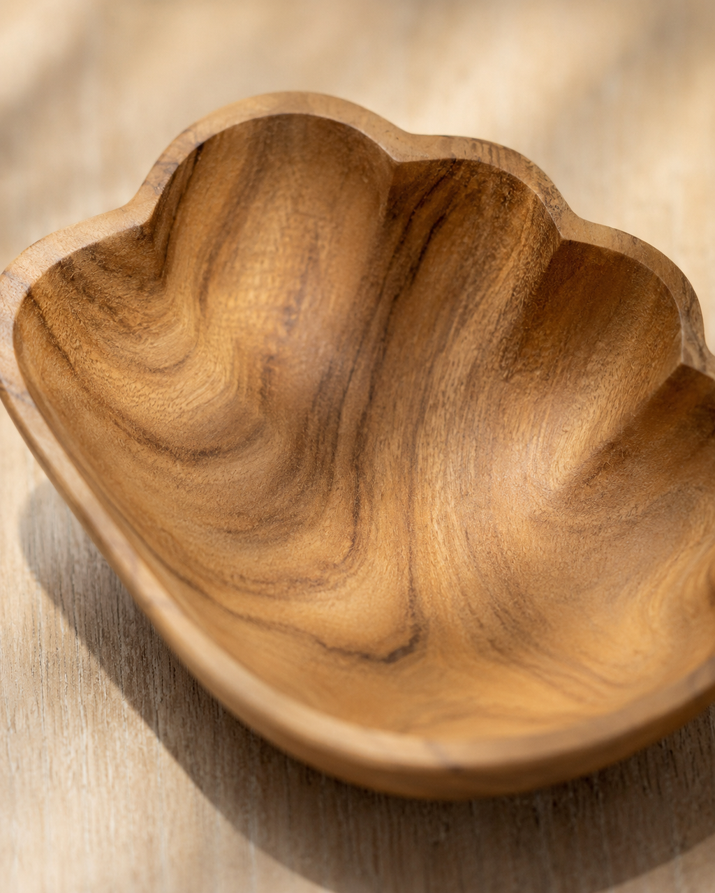 Teak Shell Catch All