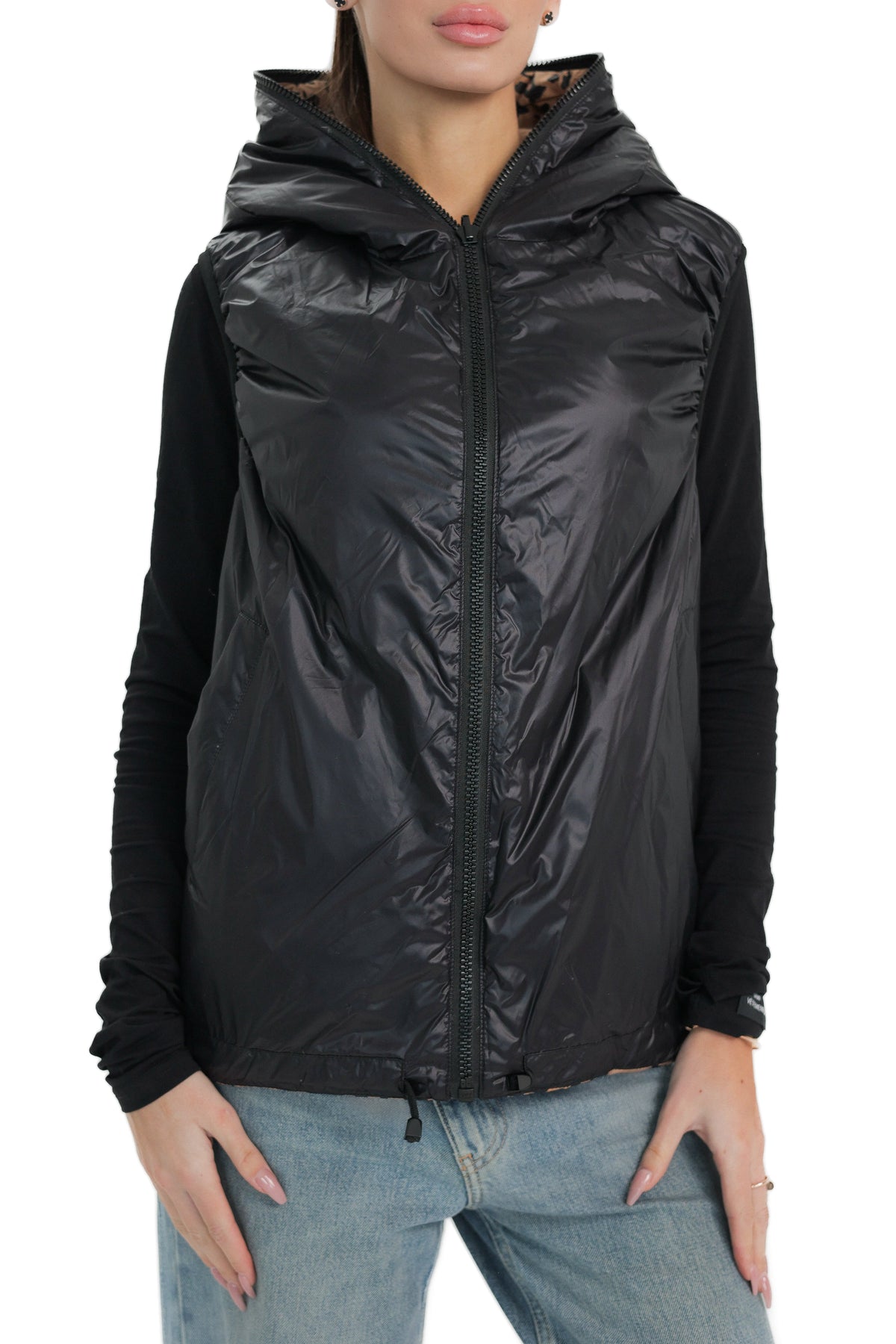 Reversible Light Insulated Vest Black | Leo