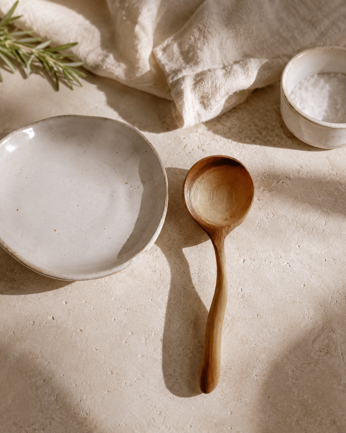 Teak Sugar Spoon