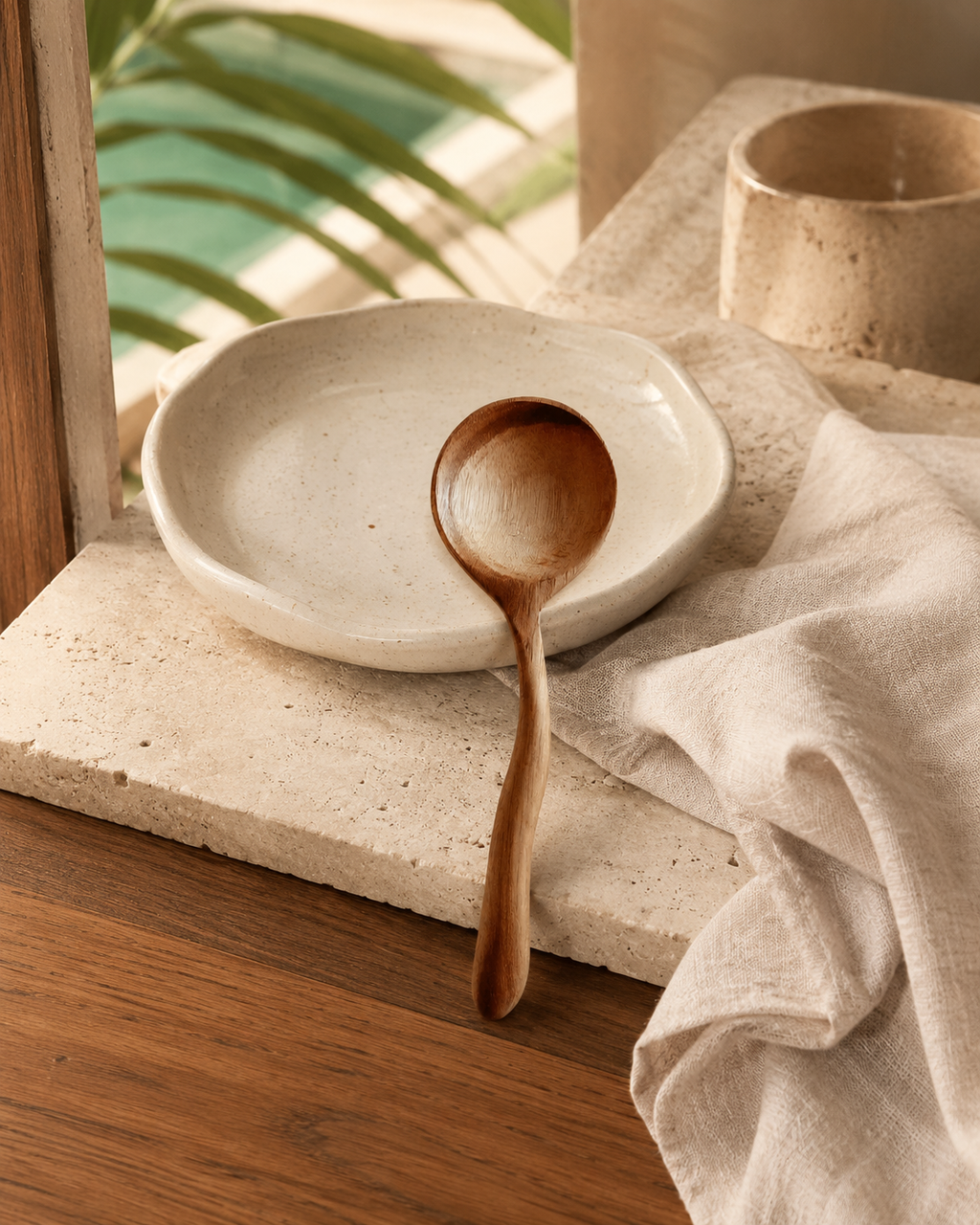 Teak Sugar Spoon