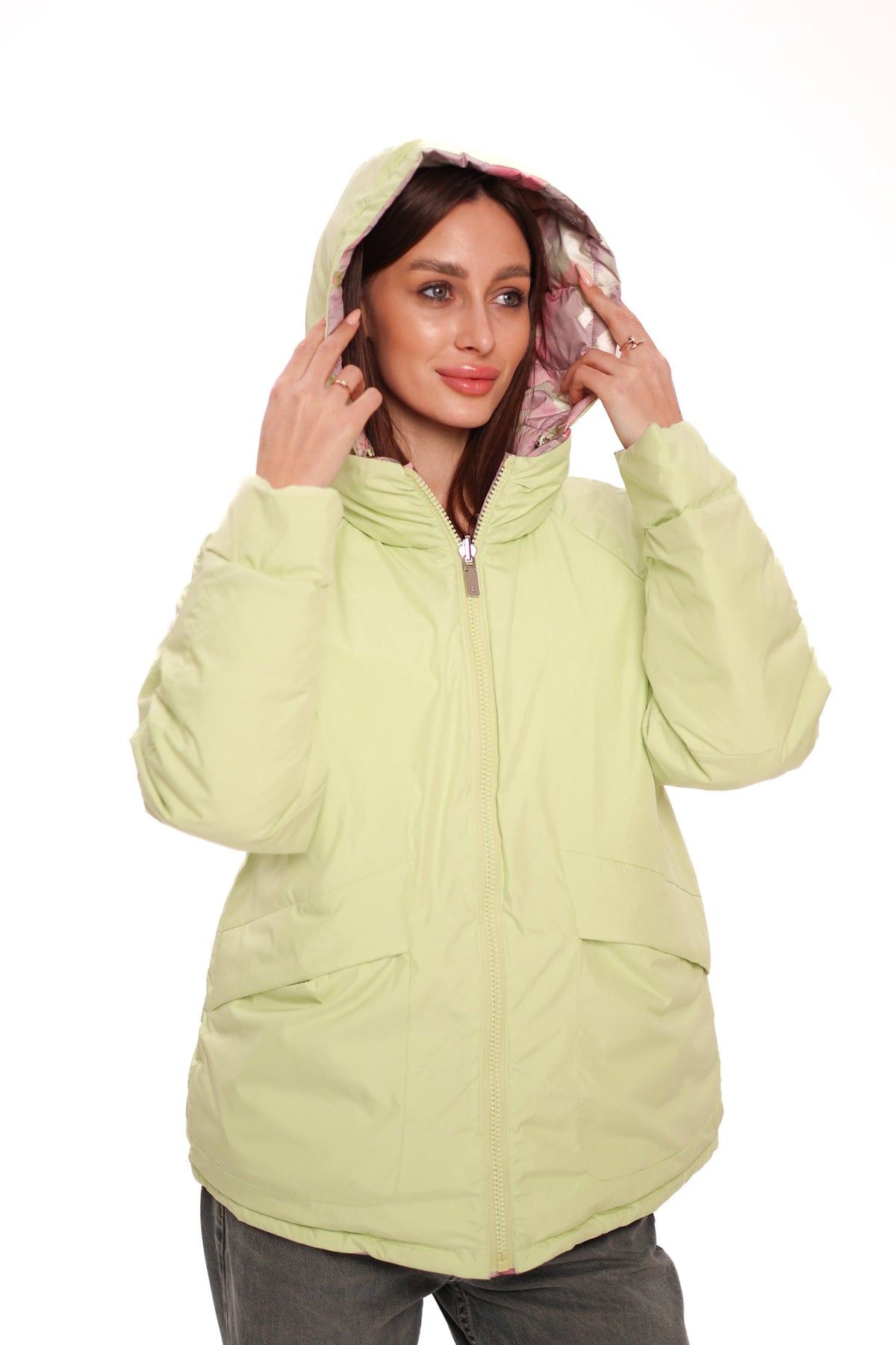 Reversible Demi-Season Jacket in Iris/Lemongrass