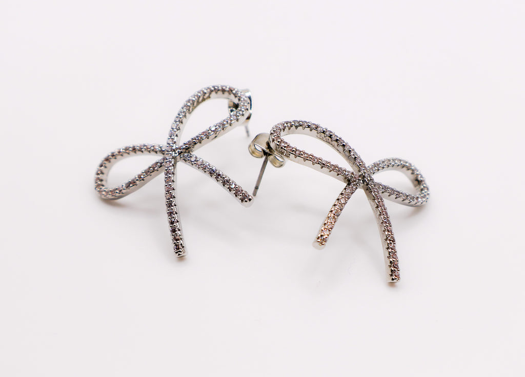 Chic Bow Tie Glamour Earrings – Gold Bow Tie Stud Jewelry