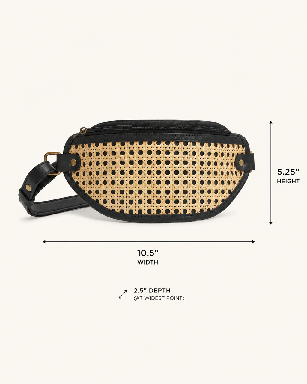 Raja Leather and Cane Sling Bag