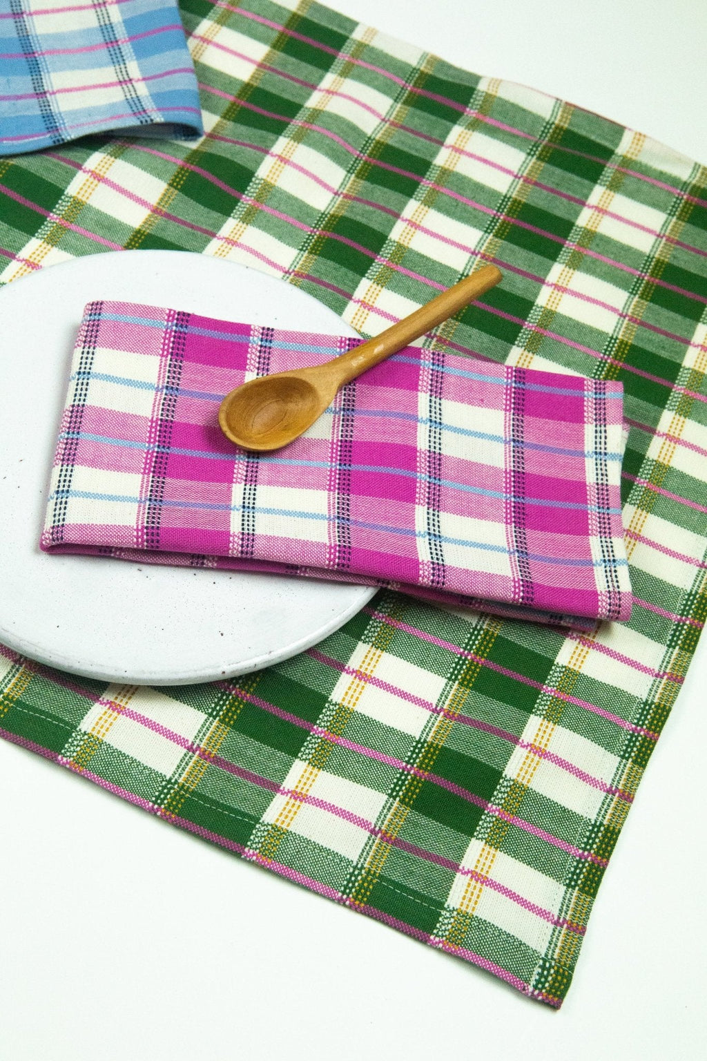 San Andres Gingham Pink & White Napkins
