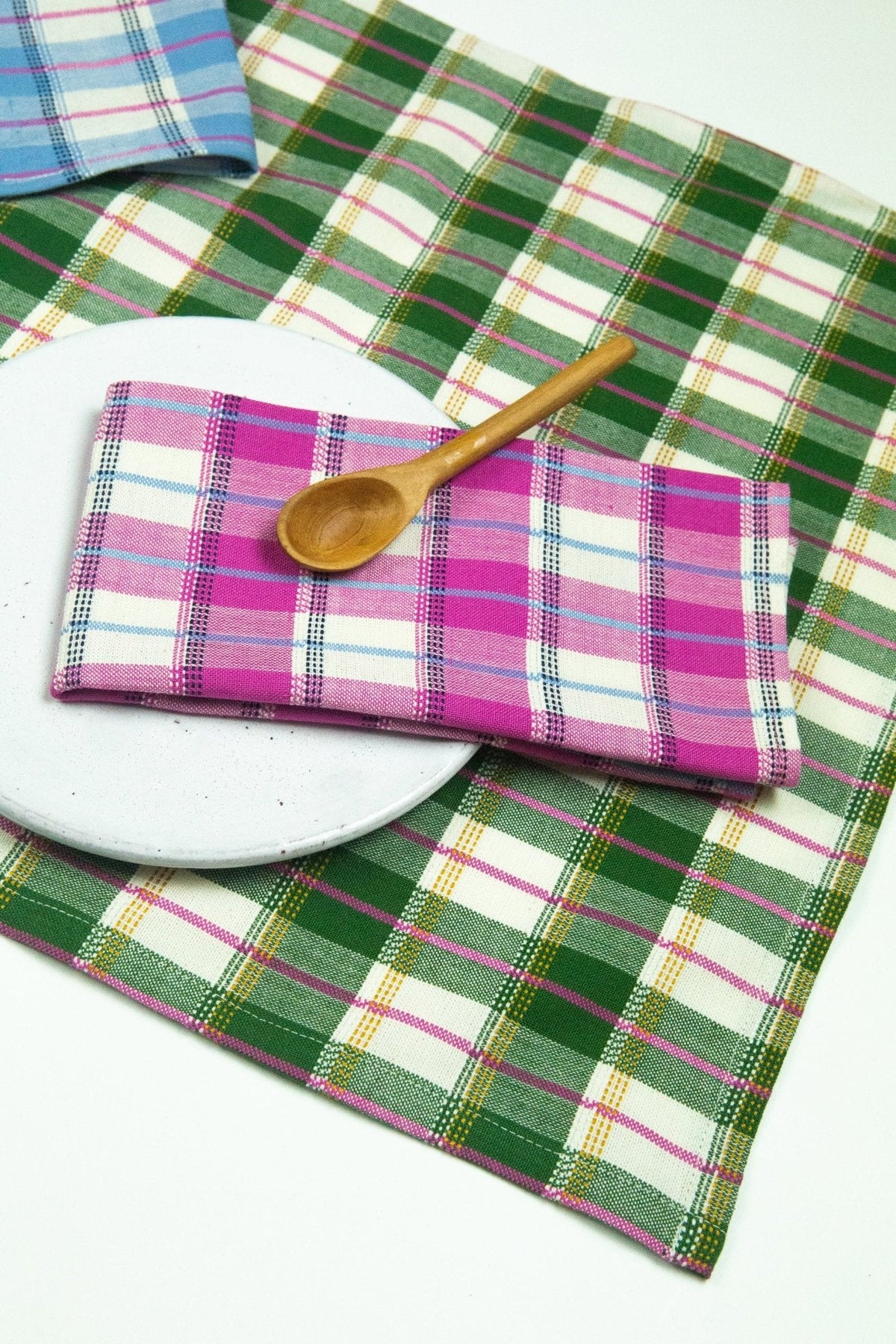 San Andres Gingham Pink & White Napkins