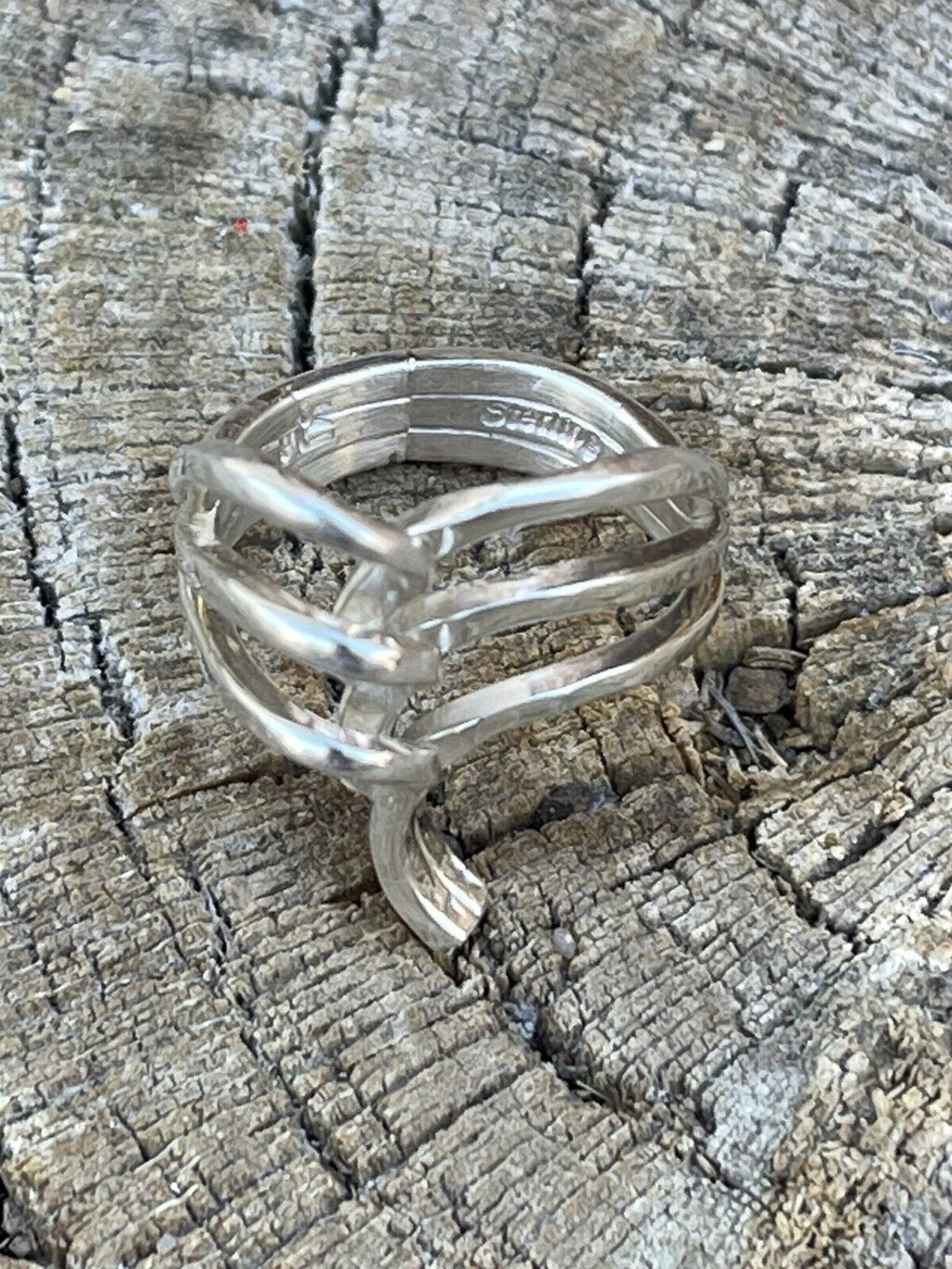 Handcrafted Sterling Silver Swirls Wave Ring