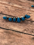 Handcrafted Sterling Silver & Turquoise Ear Cuff Signed