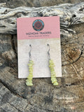 Handcrafted Sterling Silver Yellow Quartz Chip Dangle Earrings