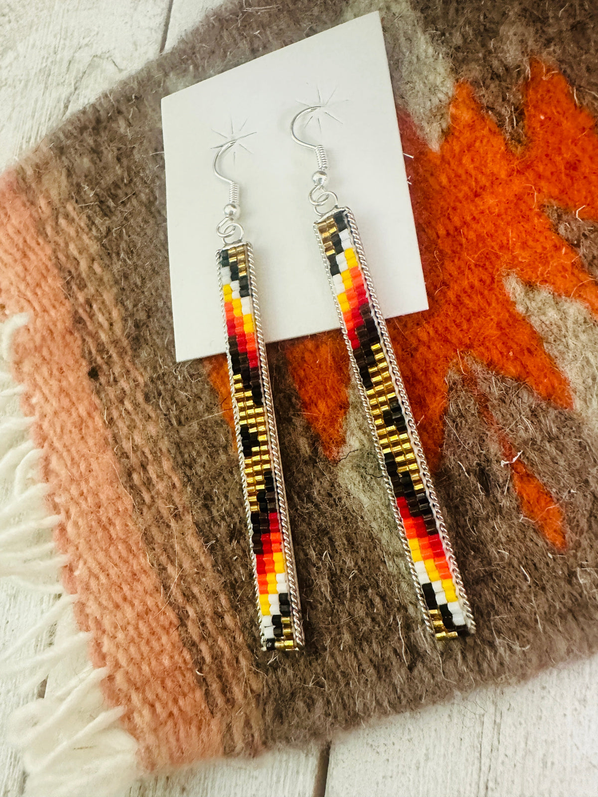 Handcrafted Handmade Multicolor Beaded Dangle Earrings