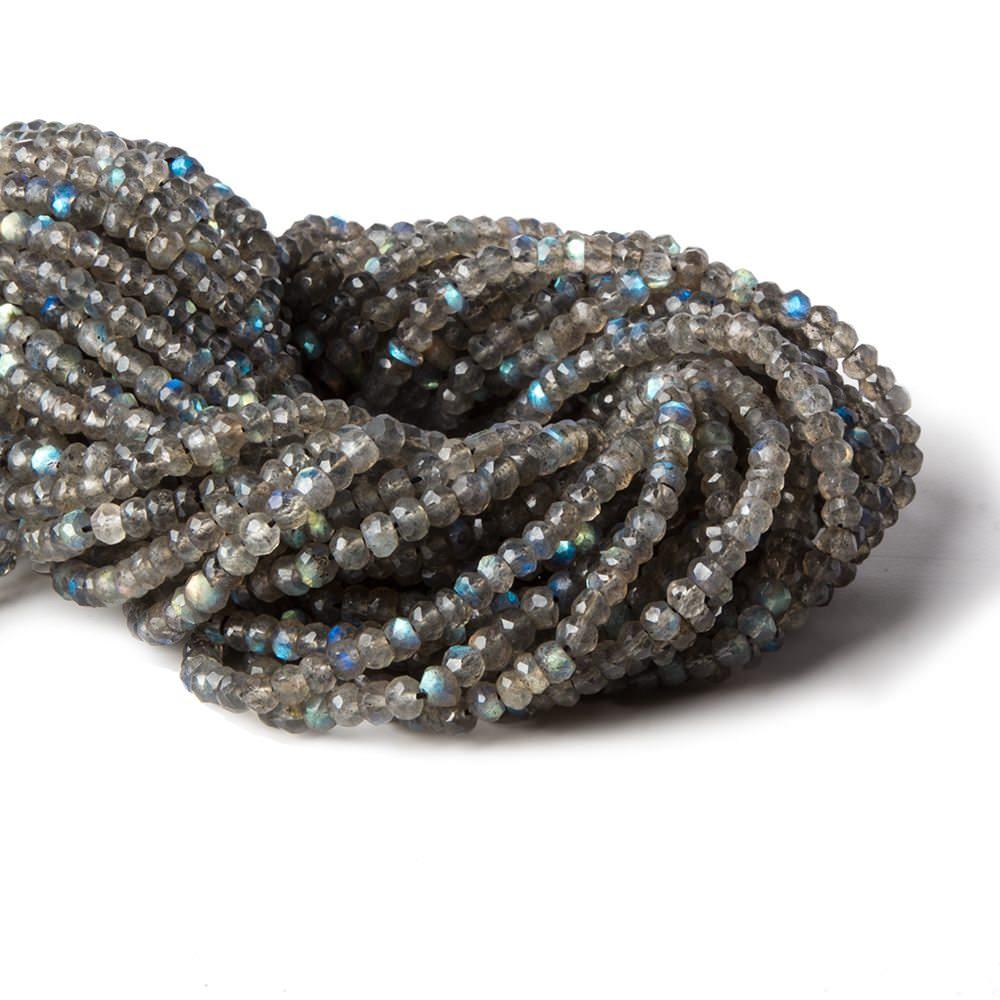 3.5-4mm Labradorite Faceted Rondelle Beads 13.5 inch 144 beads
