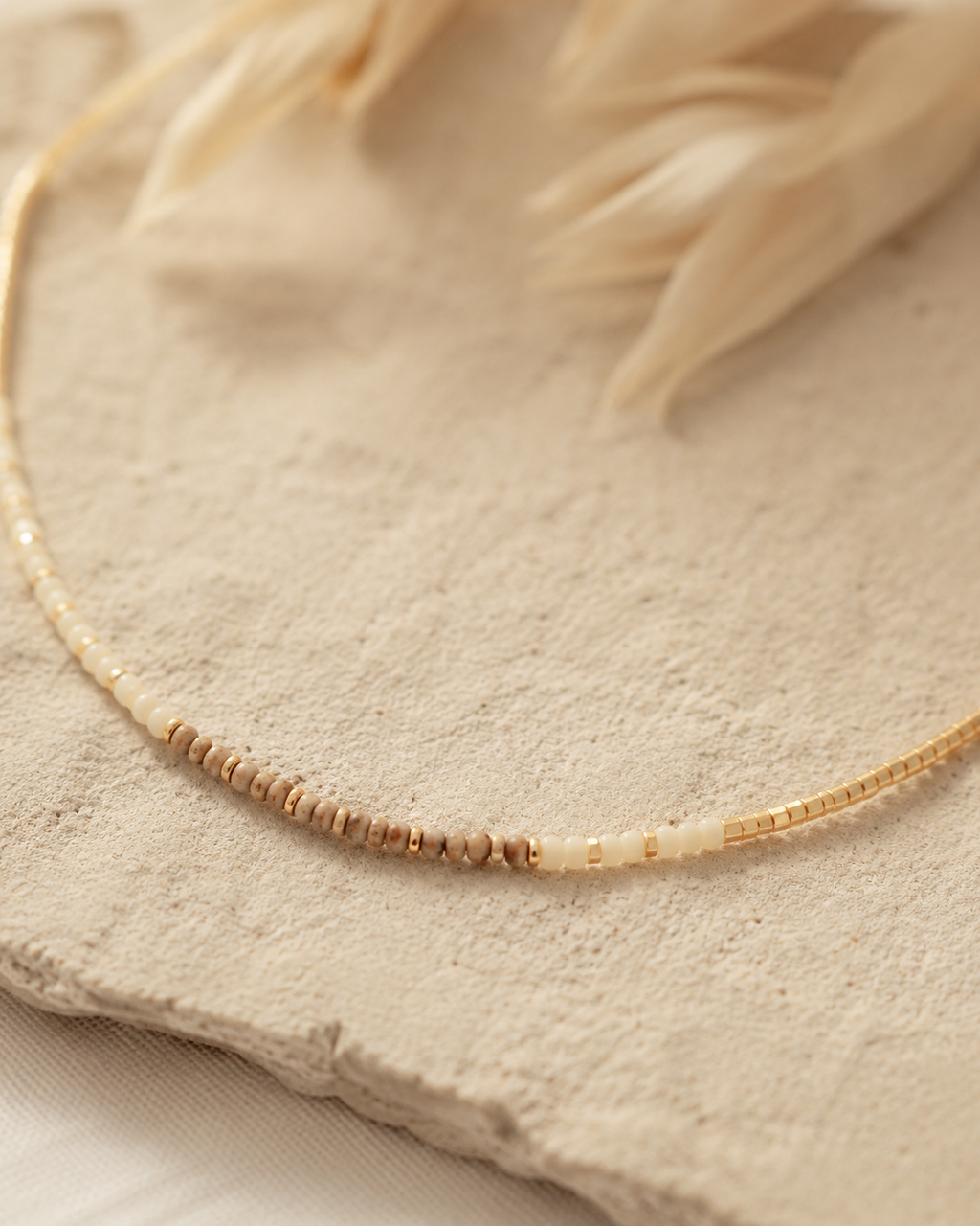 Golden Beaded Necklace