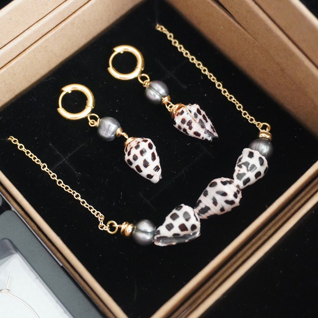 Triple Hebrew and Tahitian Pearls Necklace
