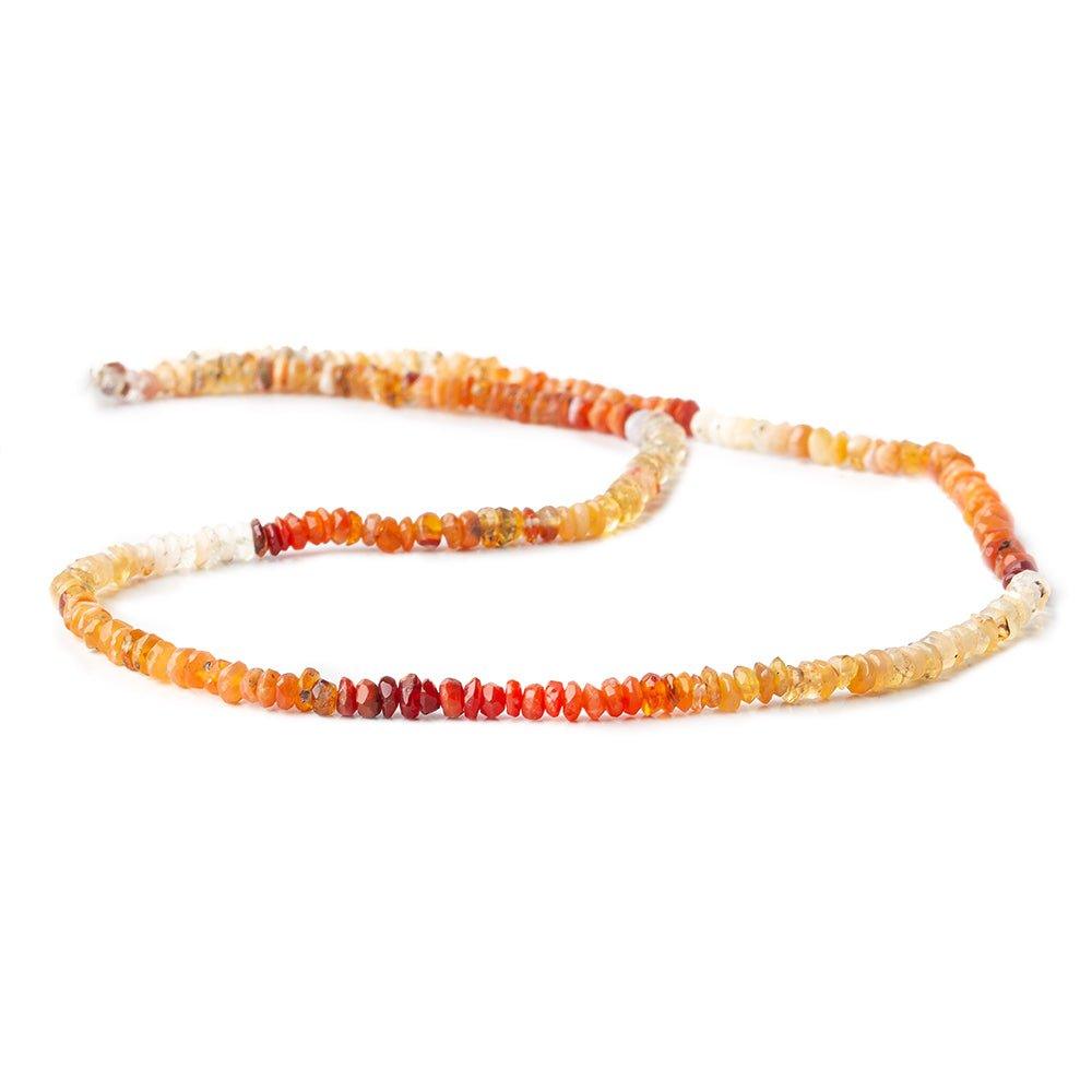 3mm Mexican Fire Opal Faceted Chip Beads, 14.5 inch