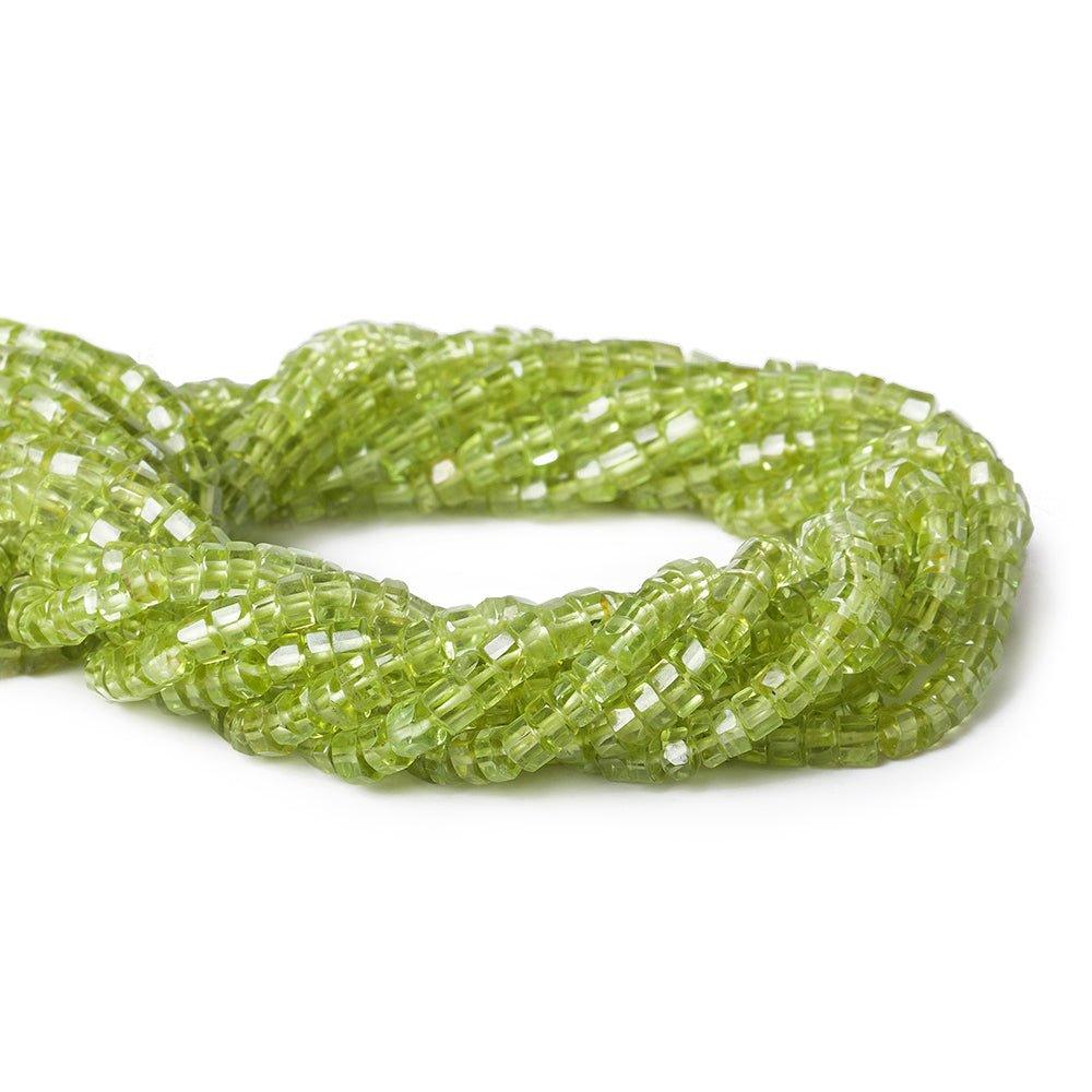 3mm Peridot Faceted Heishi Beads, 14 inch