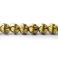 6mm Brass Curved Fluted Bead Caps 8 inch
