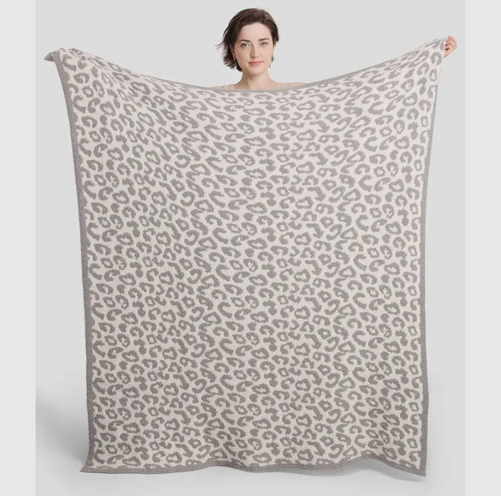 Super Soft Leopard Blanket in Tan