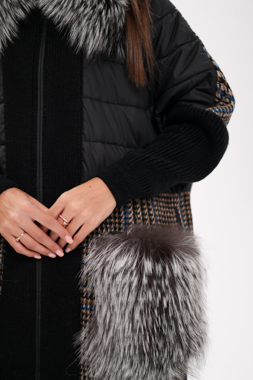 Saga®Furs Silver Fox Wool Cashmere Coat