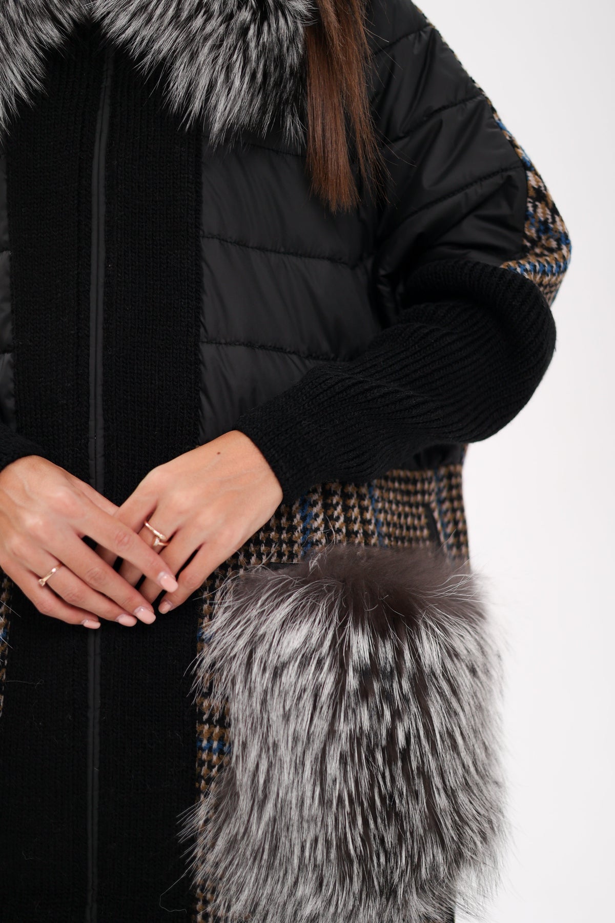 Saga®Furs Silver Fox Wool Cashmere Coat
