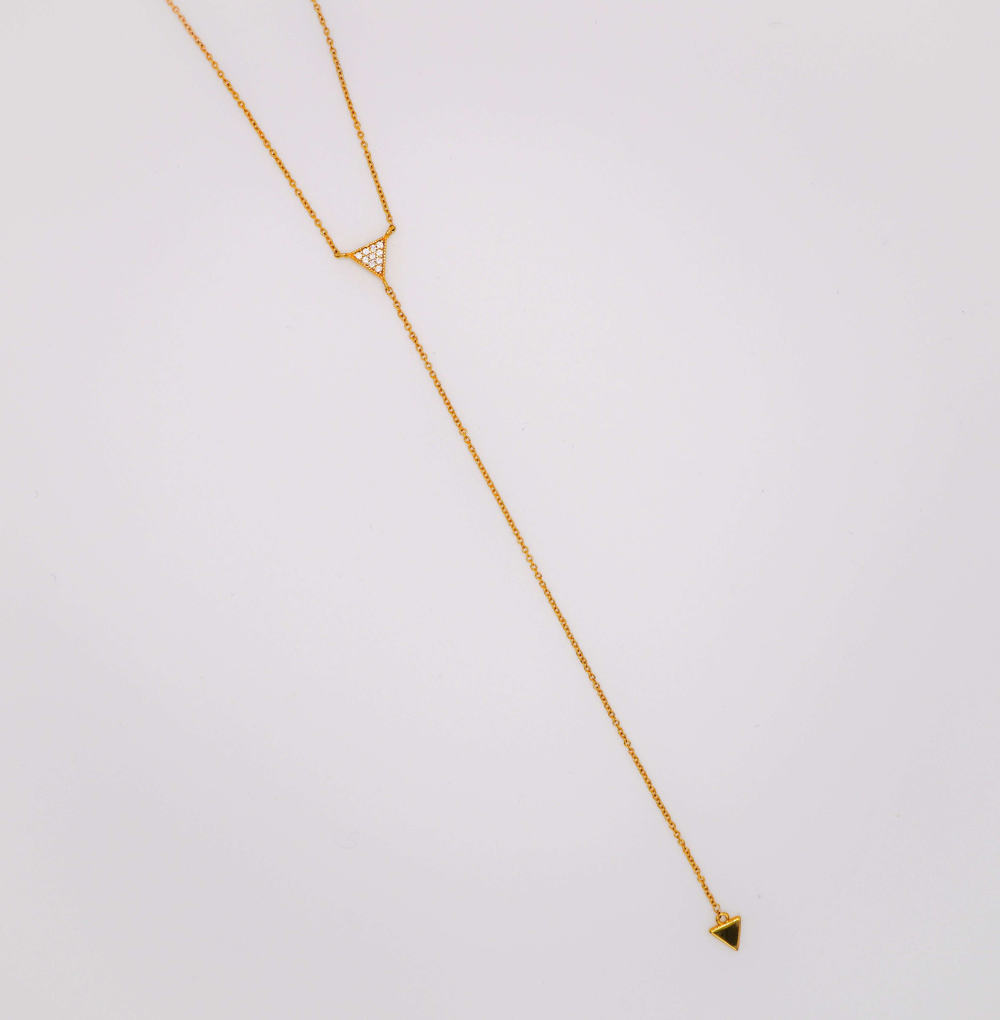 Gilded Triangle Delight Necklace
