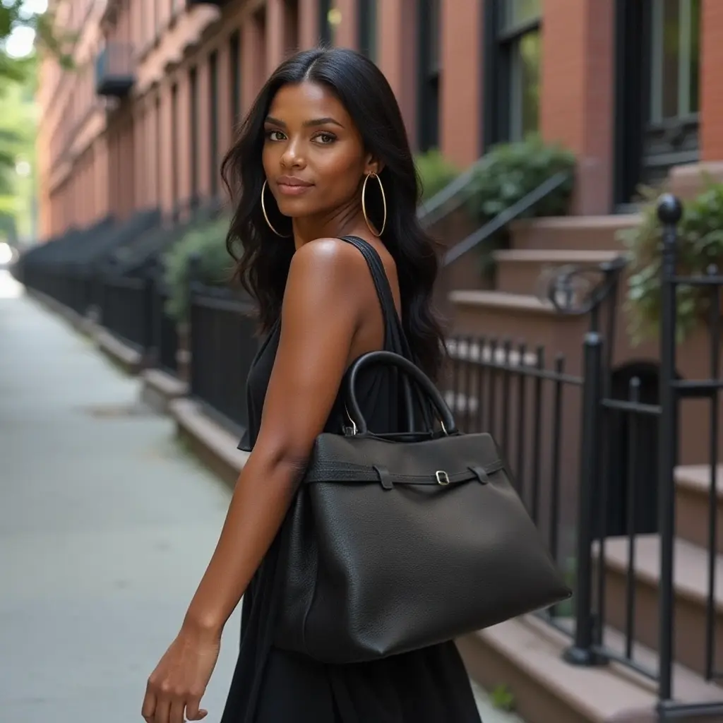 THE XL SARAH LARGE BELT TOTE BAG