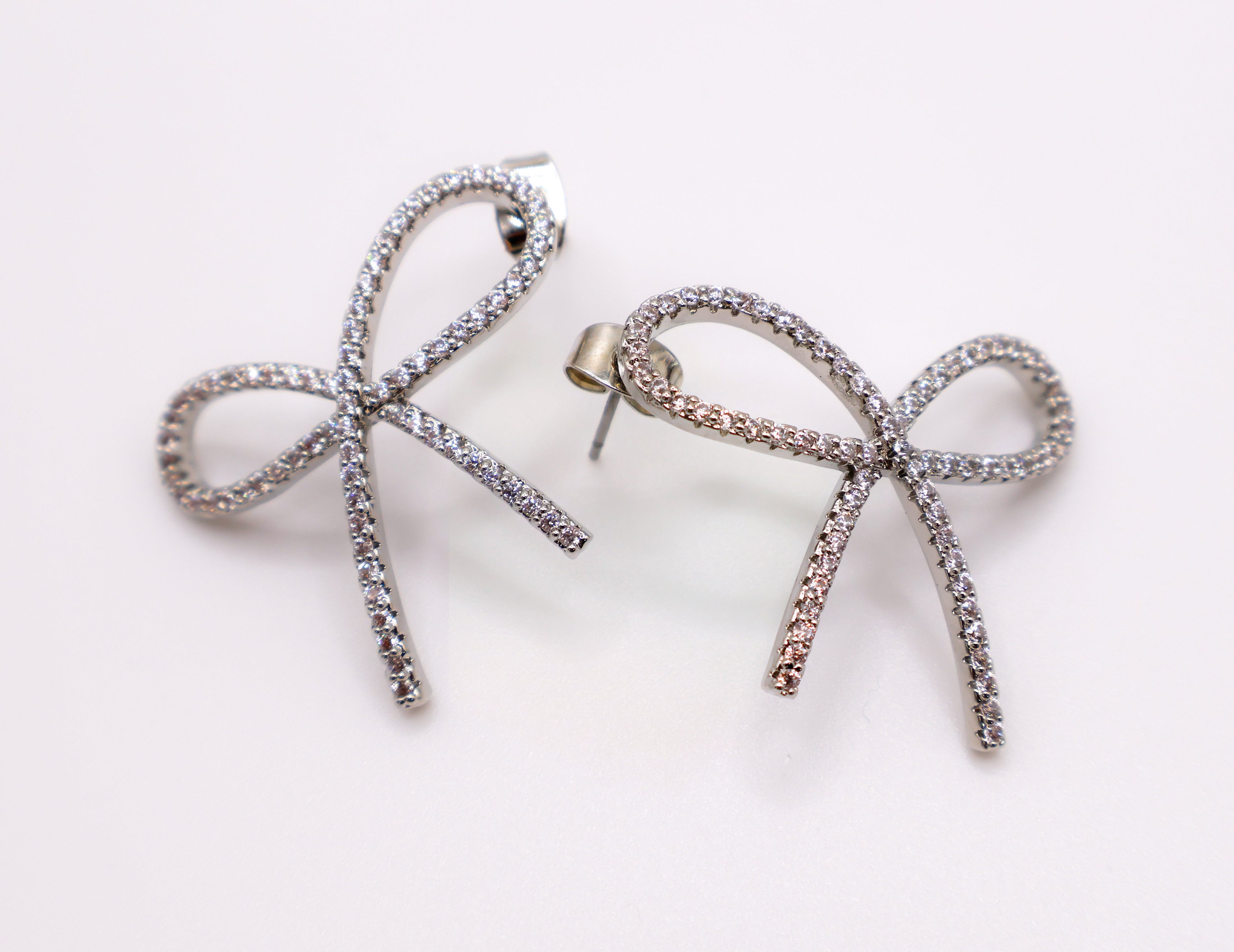 Chic Bow Tie Glamour Earrings – Gold Bow Tie Stud Jewelry