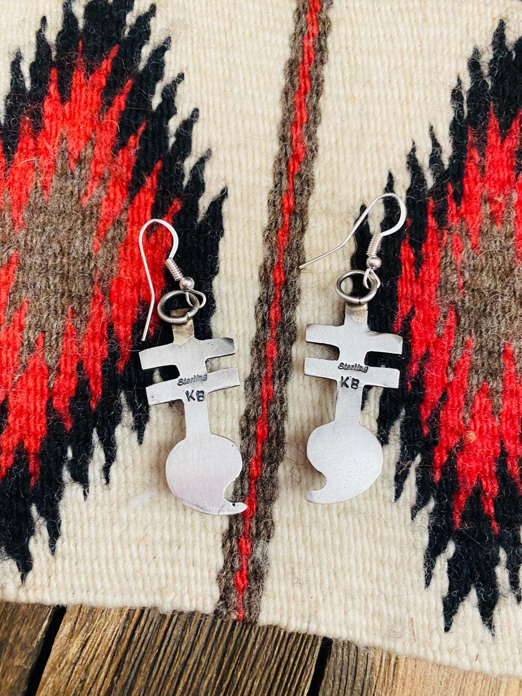 Handcrafted Turquoise & Sterling Silver Dangle Earrings By Kevin Billah