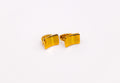 Golden Lock Rectangle Earrings – Elegant Gold-Plated Jewelry for Women