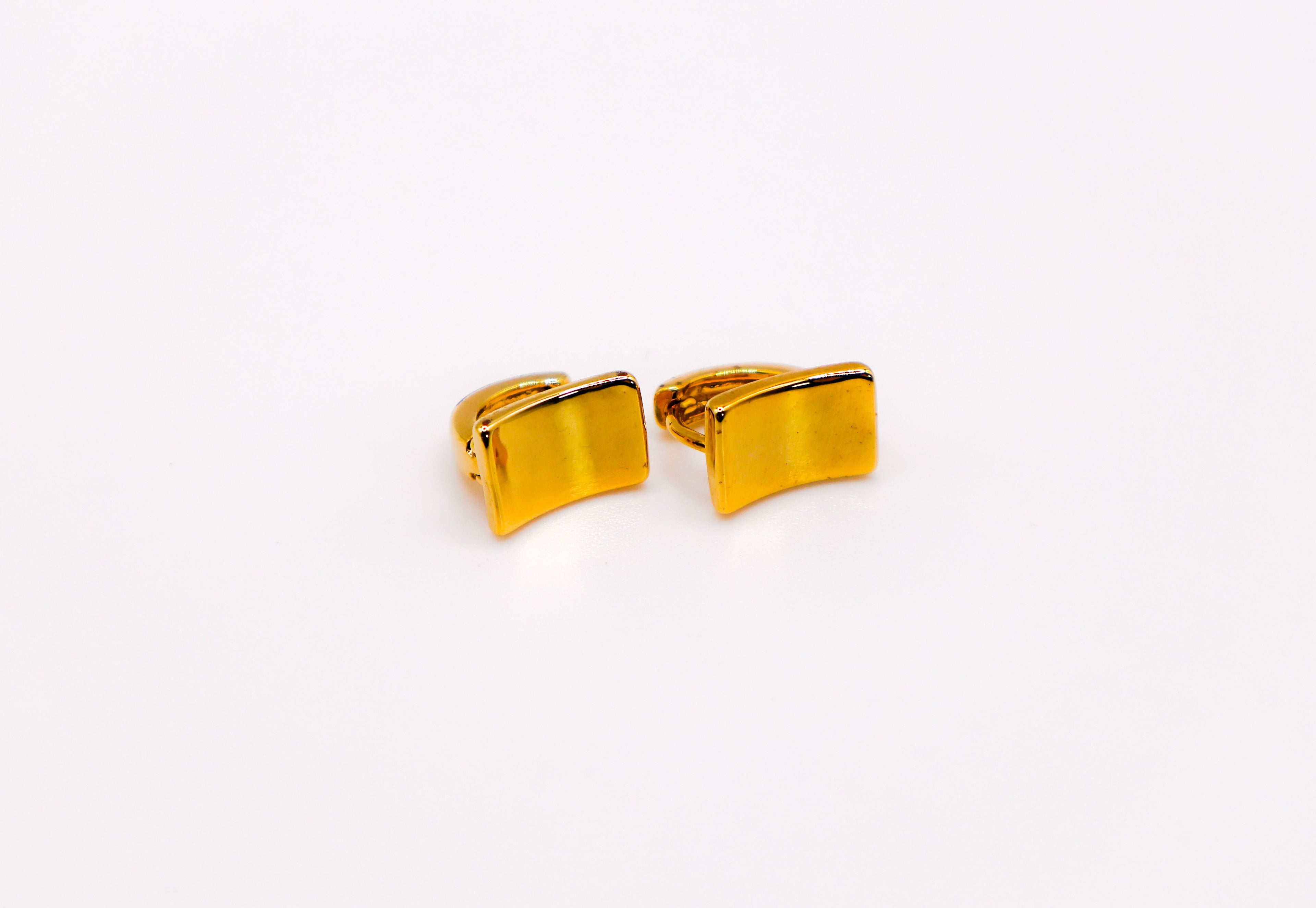 Golden Lock Rectangle Earrings – Elegant Gold-Plated Jewelry for Women