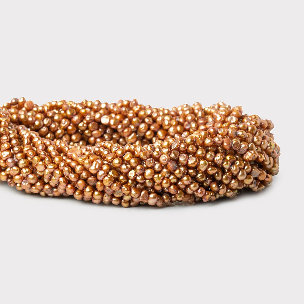 4mm Cinnamon Baroque Pearls 14 inch