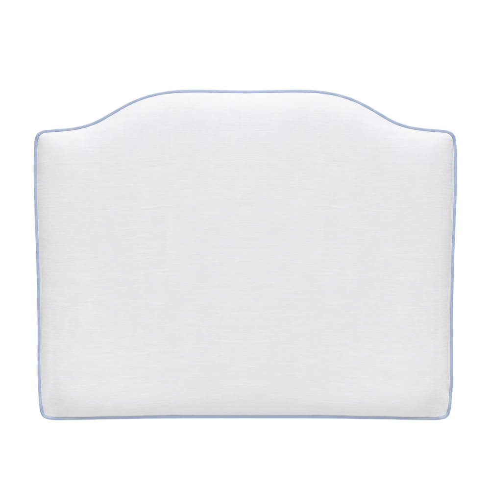 Dorm Headboard | White Headboard with Piping
