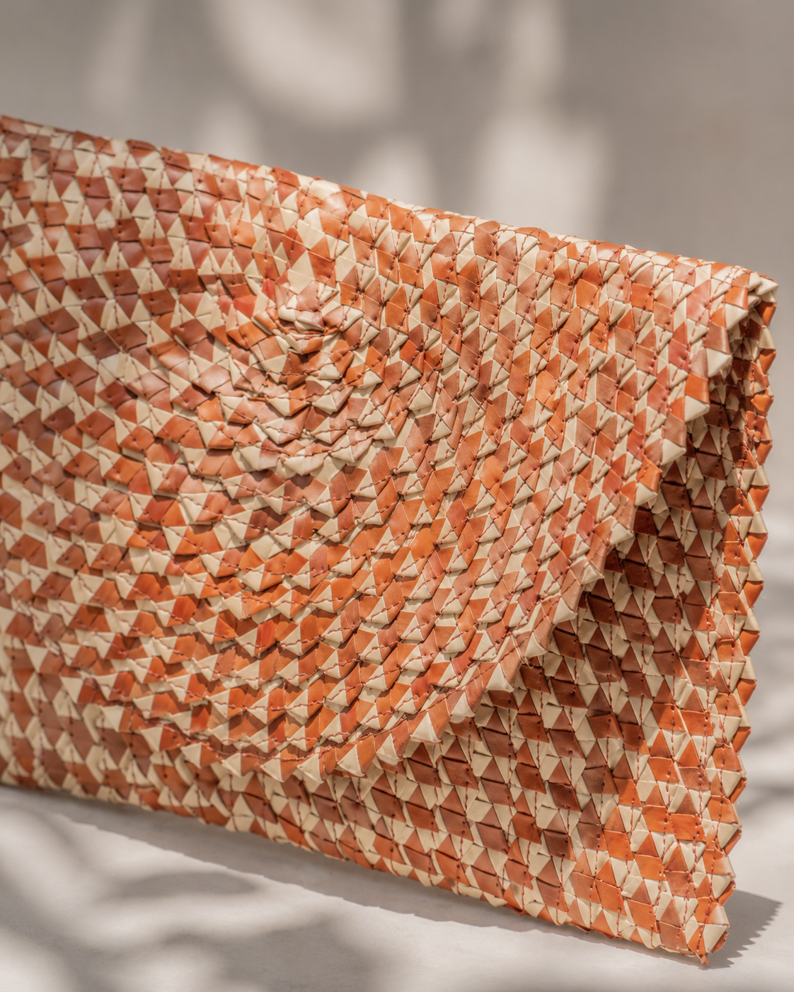 Ombre Rattan Clutch