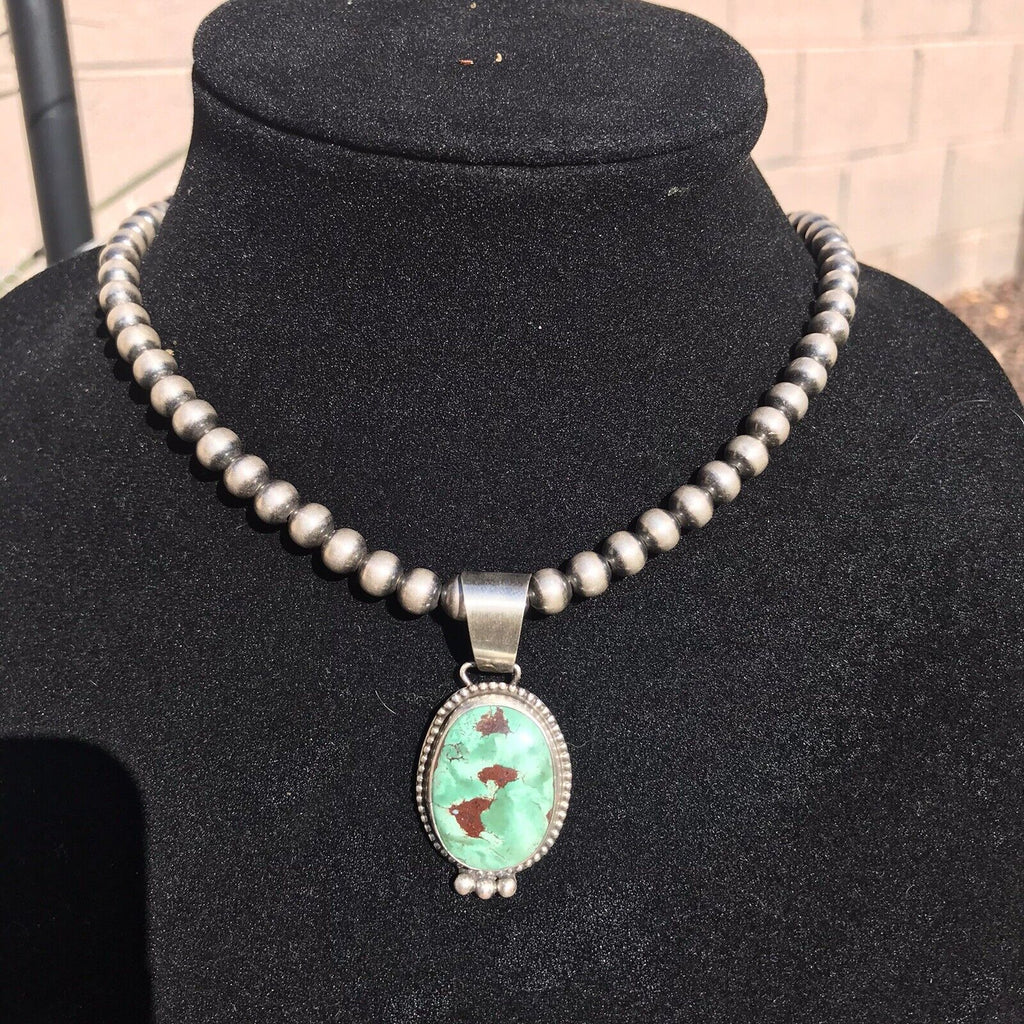 Handcrafted Turquoise  Sterling Silver Pendant