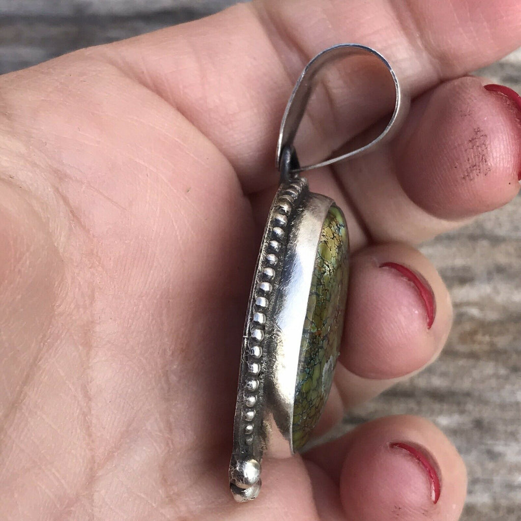Handcrafted Turquoise  Sterling Silver Pendant