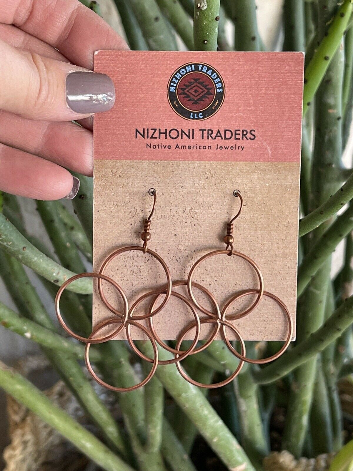 Handcrafted Copper Butterfly Twist Wire Dangle Earrings