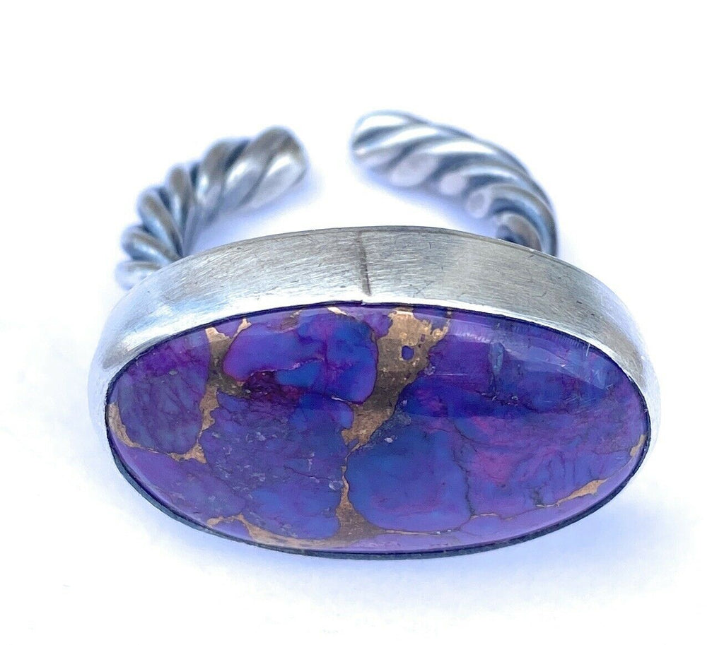 Handcrafted Purple Dream Mohave & Sterling Silver Adjustable Ring