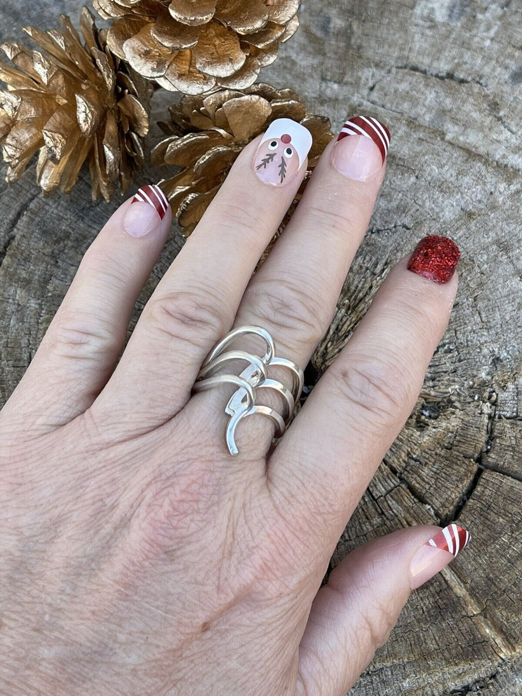 Handcrafted Sterling Silver Swirls Wave Ring