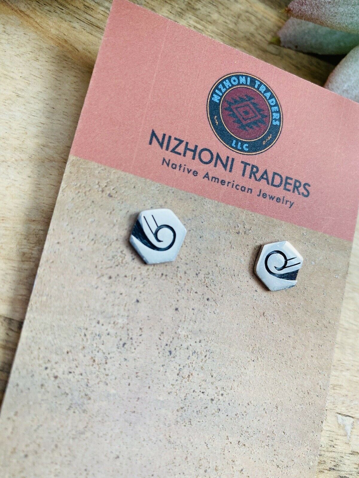 Handcrafted Overlaid Sterling Silver Swirl Stud Earrings