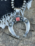 Handcrafted Sterling Silver Spiny Naja Pendant Signed By Chimney Butte