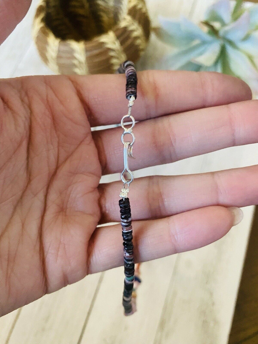 Multi Stone & Heishi Beaded 18 Inch Necklace