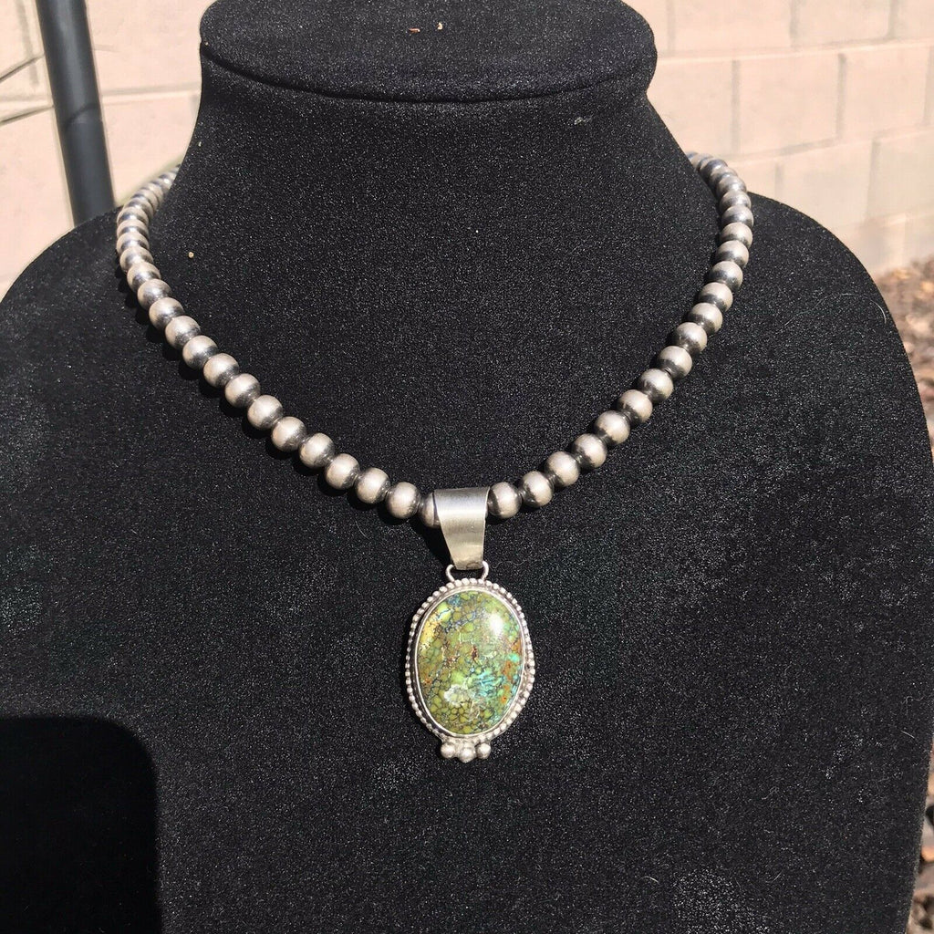 Handcrafted Turquoise  Sterling Silver Pendant
