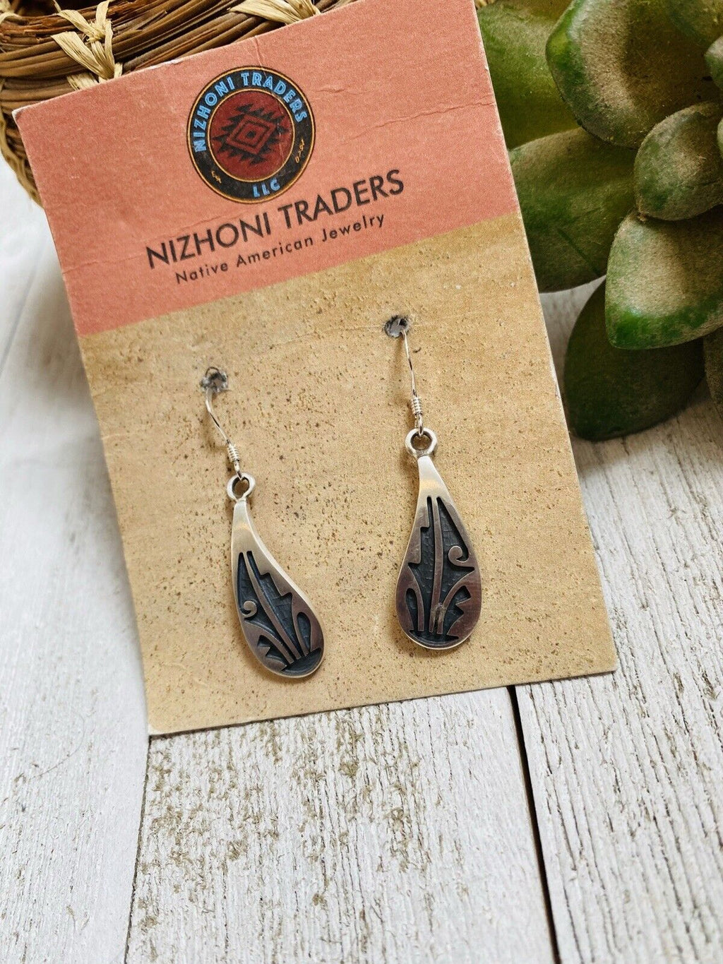 Handcrafted Overlaid Sterling Silver Dangle Earrings
