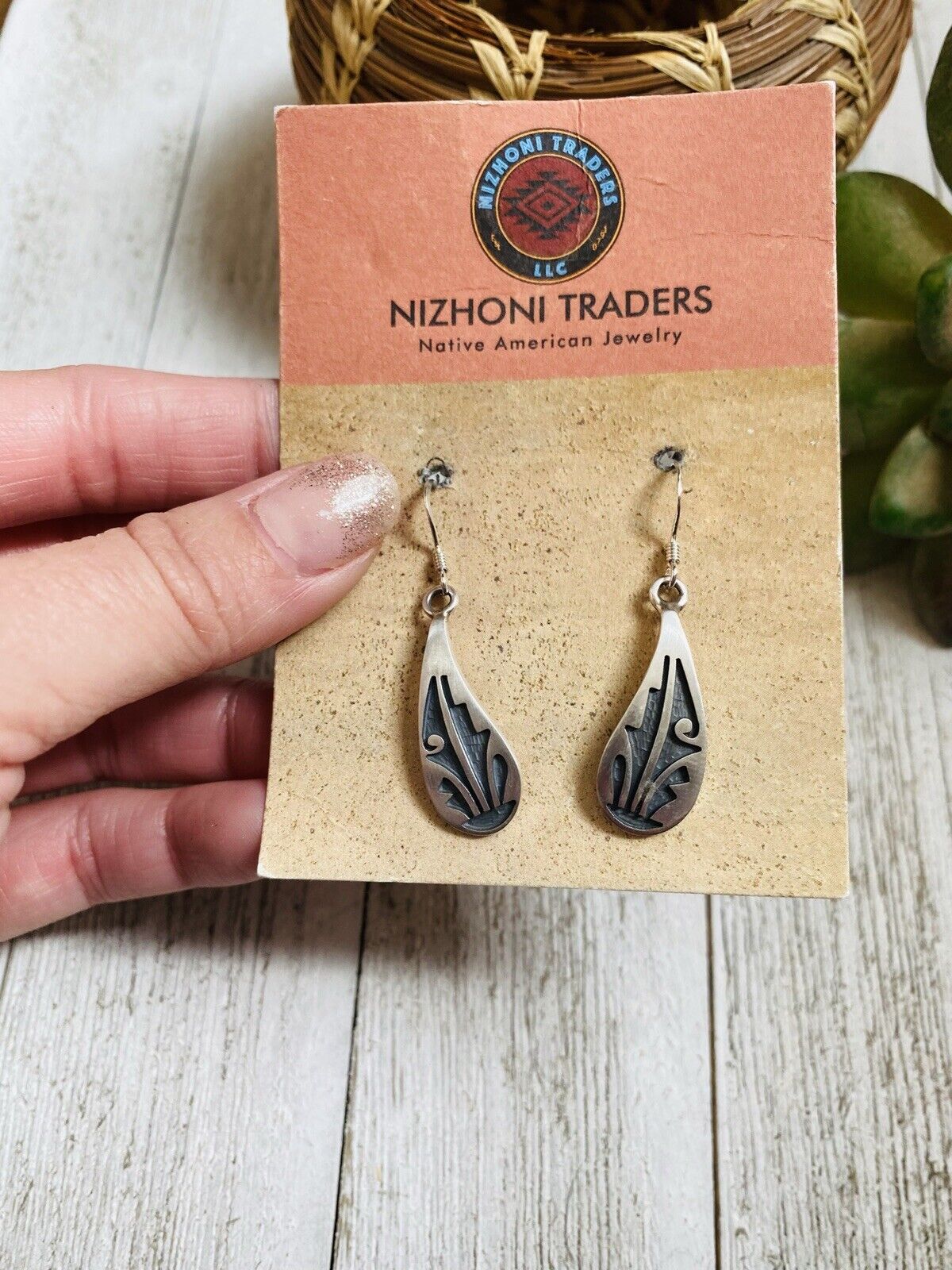 Handcrafted Overlaid Sterling Silver Dangle Earrings