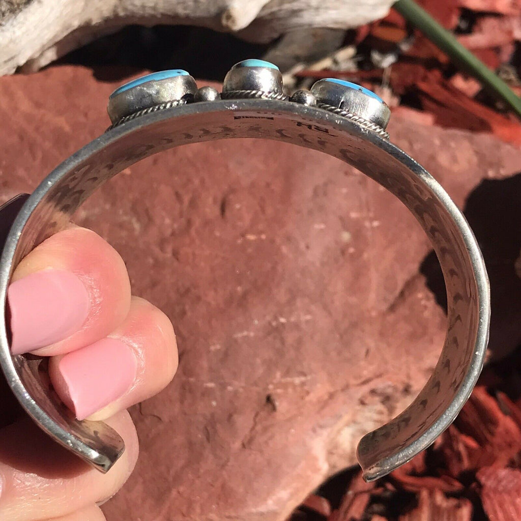 Handcrafted Golden Hill Turquoise & Sterling Silver Cuff
