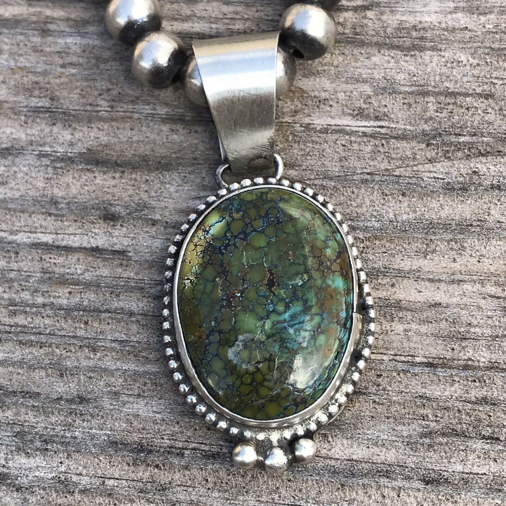 Handcrafted Turquoise  Sterling Silver Pendant